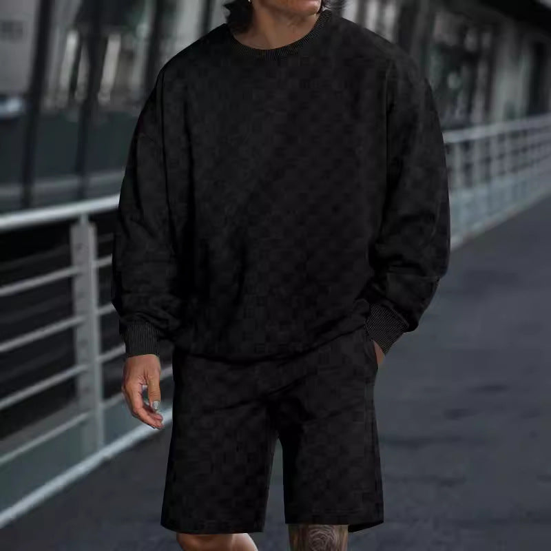Herren Check-Design Freizeitanzug Echoarchiv