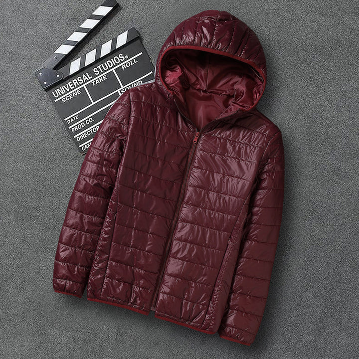 Herren nan ultraleichte Kapuzen-Steppjacke mit Packfunktion und winddichtem Shell Echo Archiv