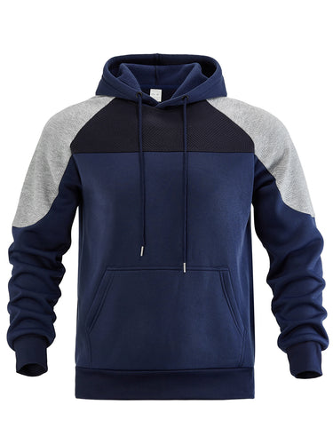 Herren sportlicher Hoodie mit strukturierten Ärmeln und praktischem Kängurutaschen Echoarchiv