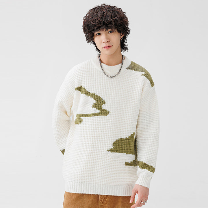 Herren Lässiger Strickpullover mit modischem Muster Echoarchiv