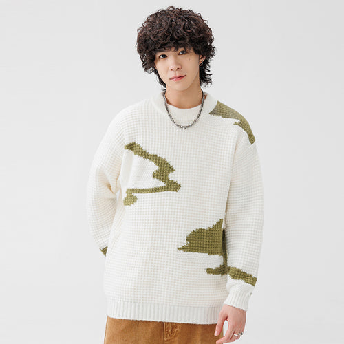 Herren Lässiger Strickpullover mit modischem Muster Echoarchiv