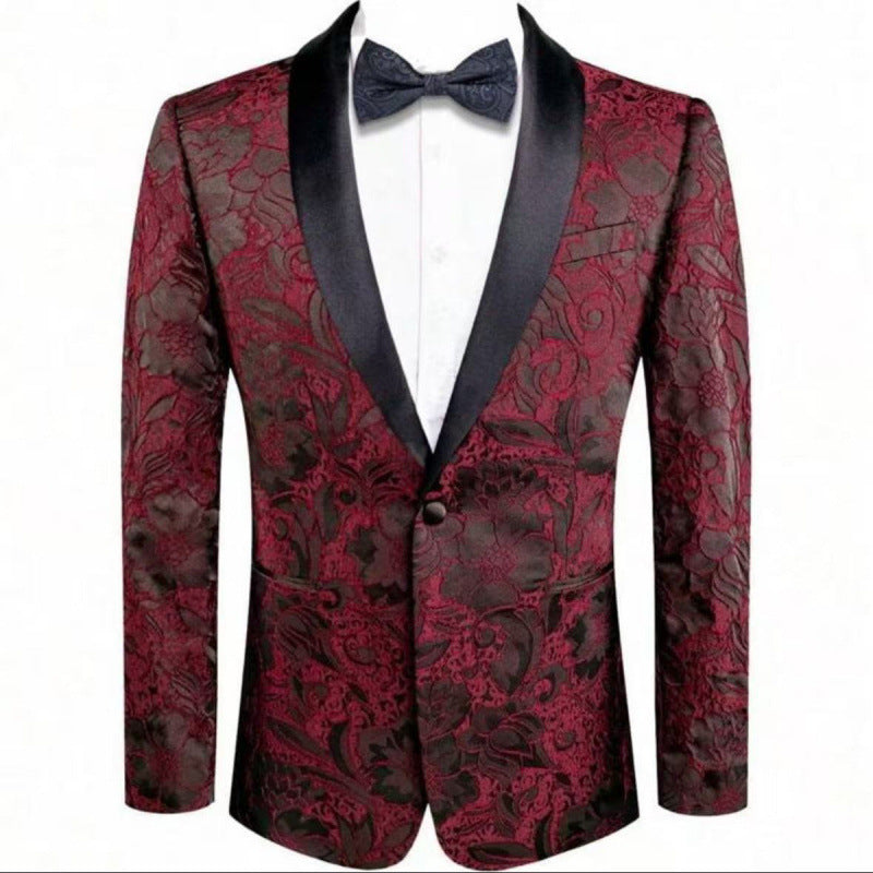 Herren Festlicher Jacquard-Smoking-Blazer Echoarchiv