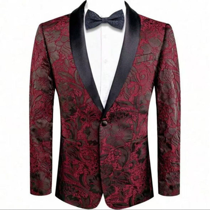 Herren Festlicher Jacquard-Smoking-Blazer Echoarchiv