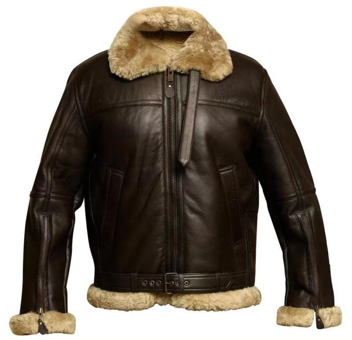 Herren Lammlederjacke mit weichem Teddyfutter Echoarchiv