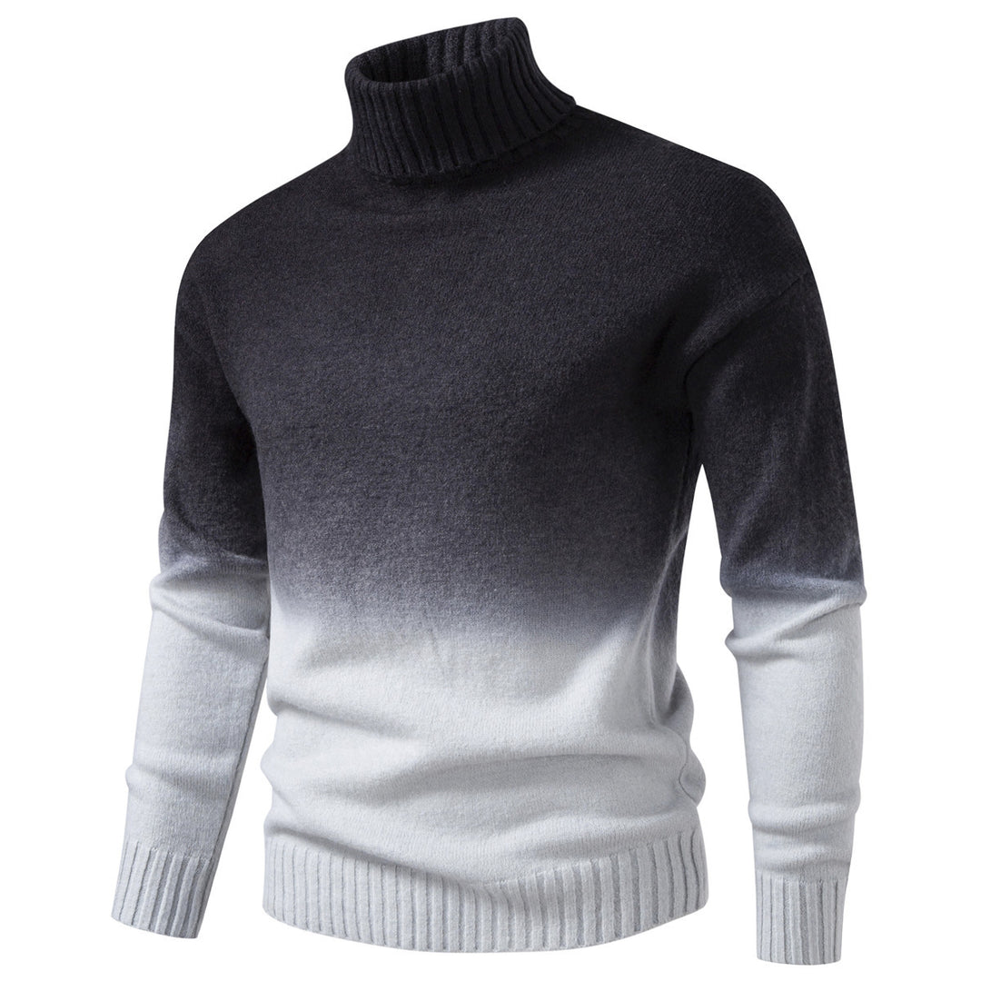 Herren Rollkragenpullover mit sanftem Farbverlauf und Feinstrick-Qualität Echo Archiv