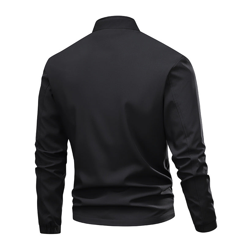Herren Minimalistische Softshell-Bomberjacke mit Stehkragen, elastischen Bündchen & durchgehendem Reißverschluss Echo Archiv