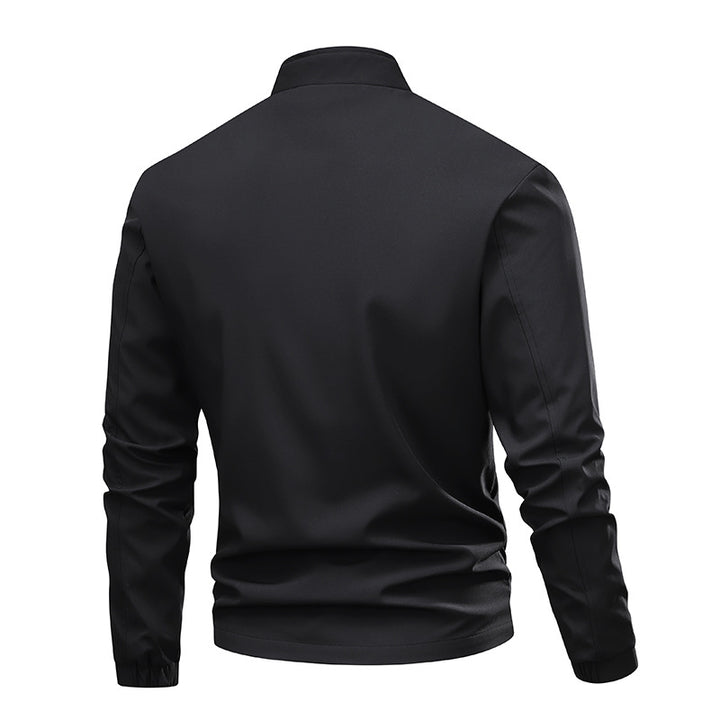 Herren Minimalistische Softshell-Bomberjacke mit Stehkragen, elastischen Bündchen & durchgehendem Reißverschluss Echo Archiv