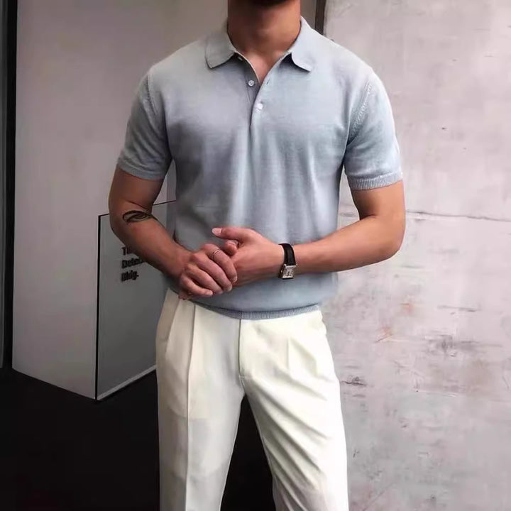 Herren Polo-Shirt mit hochwertigem Baumwollmix und modischem Stehkragen Echoarchiv