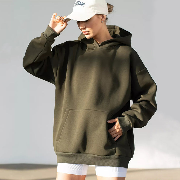 Damen nan oversized Kapuzenpullover mit Kängurutasche und dropped-shoulder Schnitt Echo Archiv