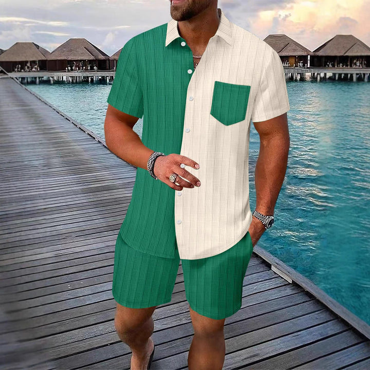 Herren lässiges Hemd und Shorts Set Echoarchiv