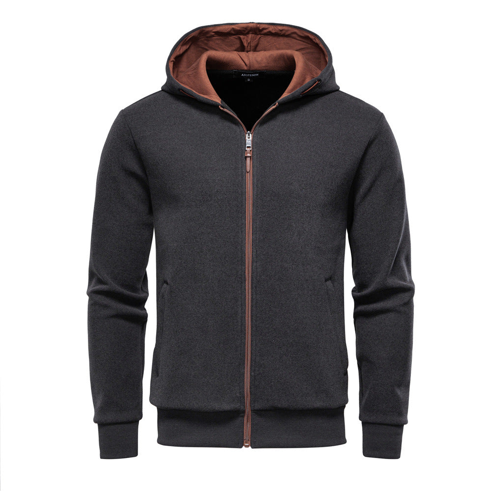 Herren funktionale Sweatjacke mit praktischer Kapuze und modernem Reißverschluss Echoarchiv