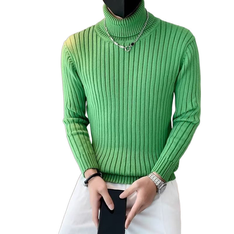 Herren Hochwertiger Strickpullover mit Stehkragen Echo Archiv