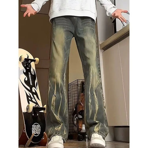 Herren lässige baggy Jeans im used Look Echoarchiv