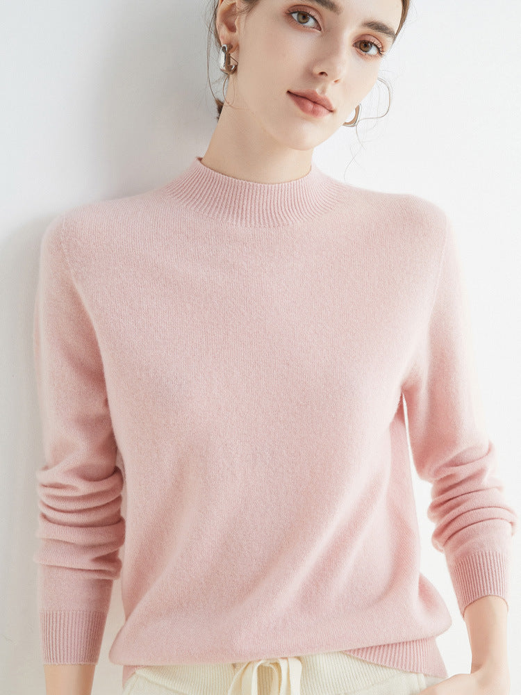 Damen Kurz-Mockneck-Pullover aus Kaschmir‑Look mit leichter Flauschoptik Echoarchiv