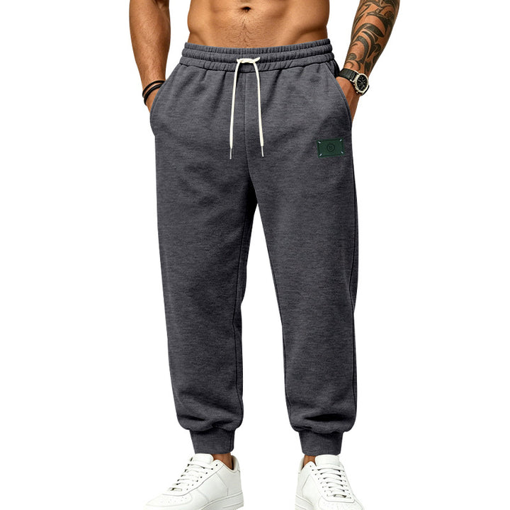 Herren Relax-Fit Jogginghose mit angerauter Innenseite, elastischem Bund und Kordelzug Echoarchiv
