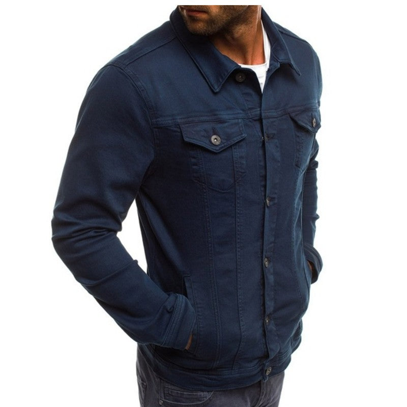 Herren Jeansjacke im klassischen Denim-Stil mit erweiterbarem Kragen Echoarchiv