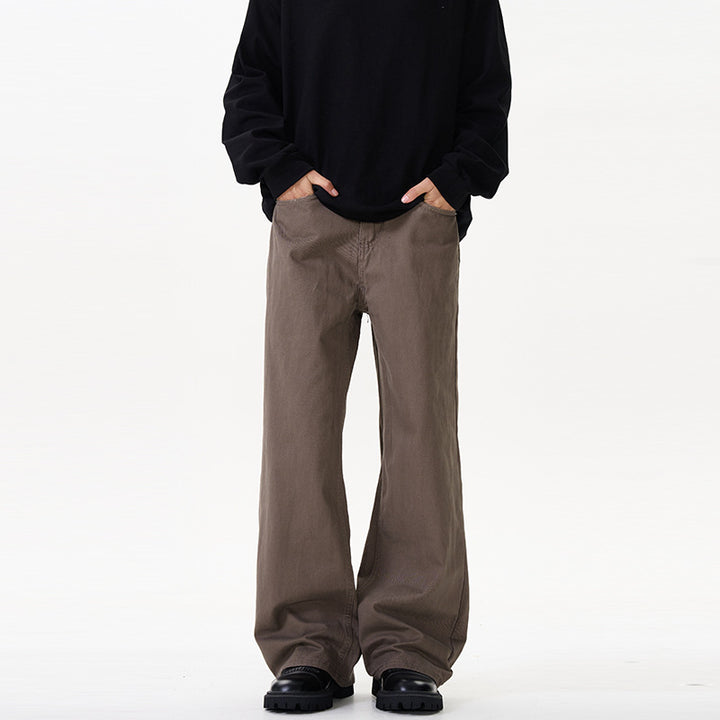 Unisex Weit geschnittene Chinohose mit tiefem Schritt und lässigem Bund Echo Archiv