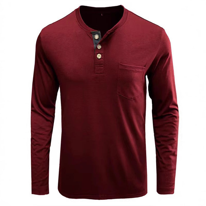 Herren Langarmshirt mit Knopfleiste Echoarchiv