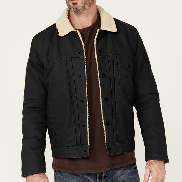 Herren Denimjacke mit weichem Sherpa-Futter Echoarchiv