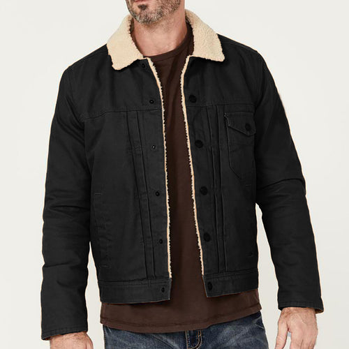 Herren Denimjacke mit weichem Sherpa-Futter Echoarchiv