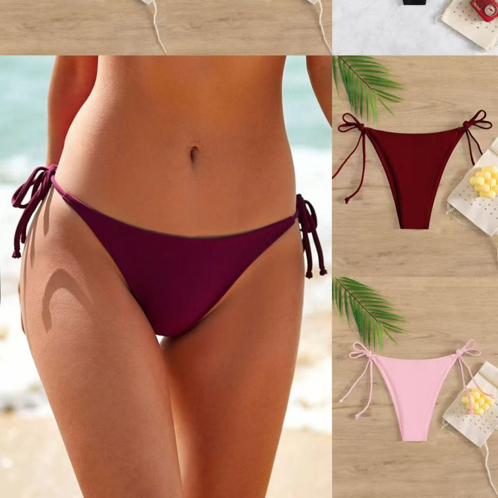 Damen Bikinislip mit verstellbaren Seitenbändern und hohem Beinausschnitt Echo Archiv