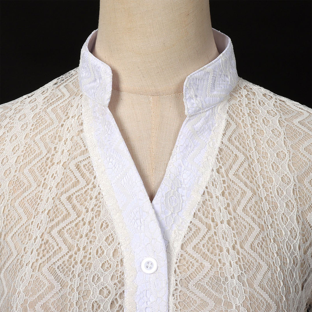 Damen nan zarter Spitzenbolero mit Stehkragen und kurzem Taillenschnitt Echo Archiv