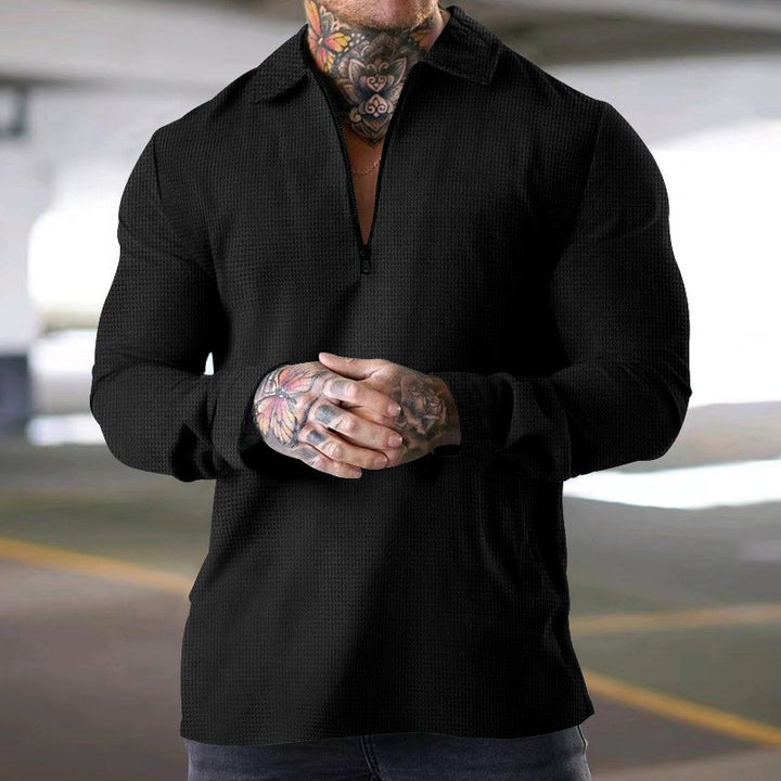 Herren Sportpullover mit Reißverschluss und stylischem Stehkragen Echoarchiv