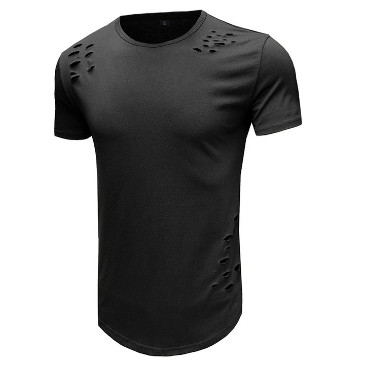 Herren modisches T-Shirt mit aufwendigen Rippen Echoarchiv