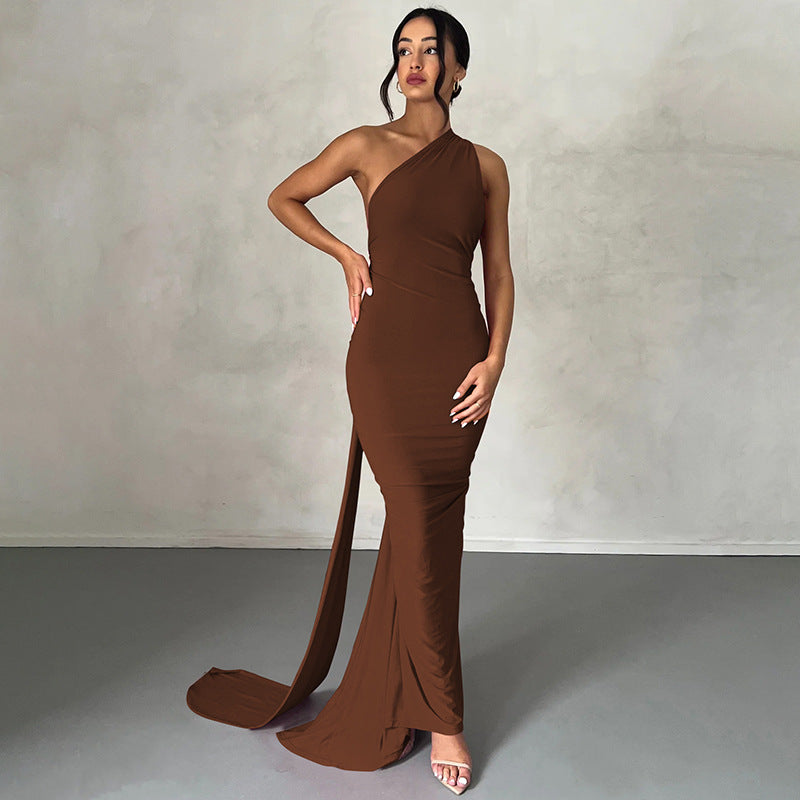 Damen Elegantes One-Shoulder Abendkleid Echo Archiv