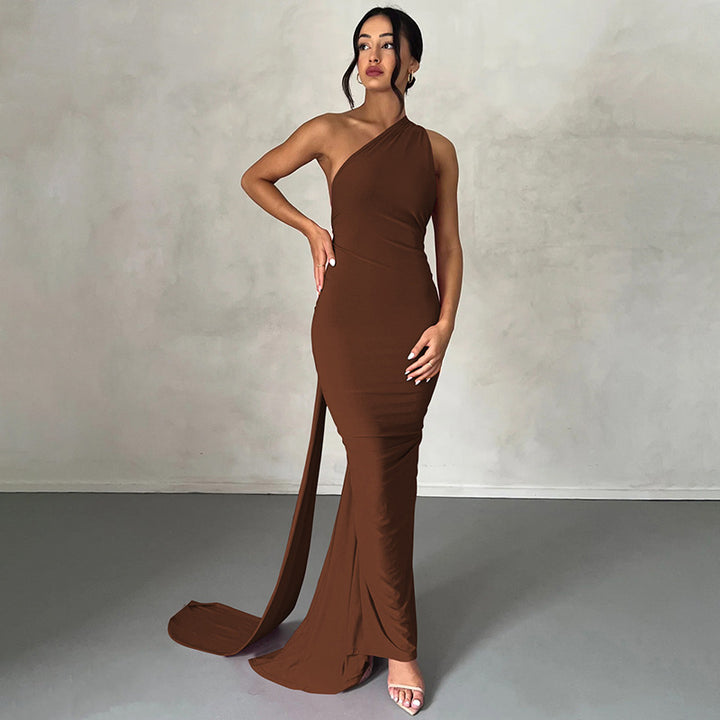 Damen Elegantes One-Shoulder Abendkleid Echo Archiv