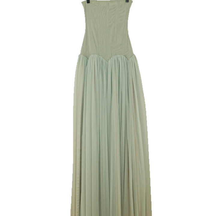 Damen Strapless Maxikleid mit elegantem Tüllrock und figurbetontem Oberteil Echo Archiv