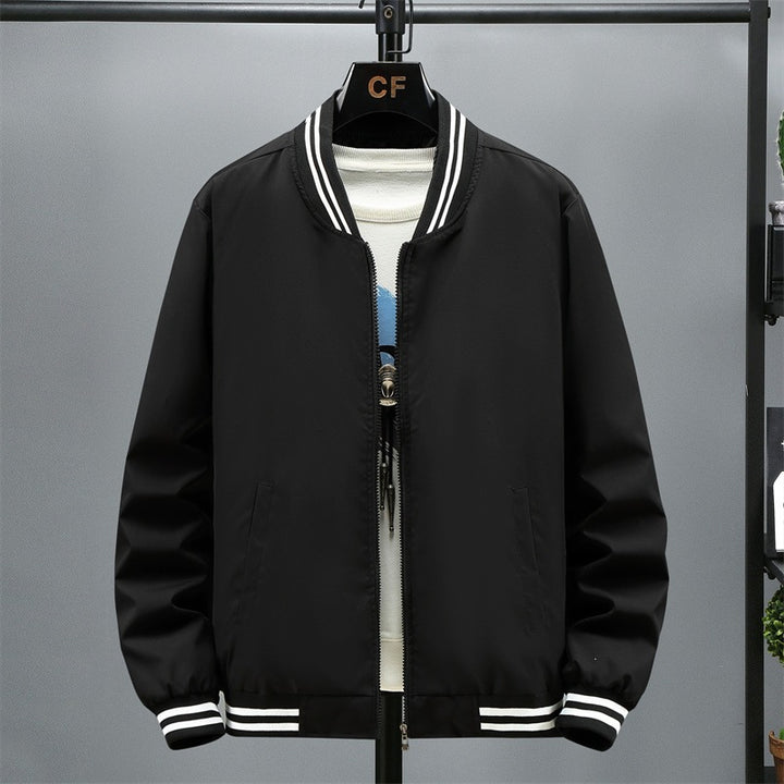 Herren Modische Bomberjacke mit Kontraststreifen Echo Archiv