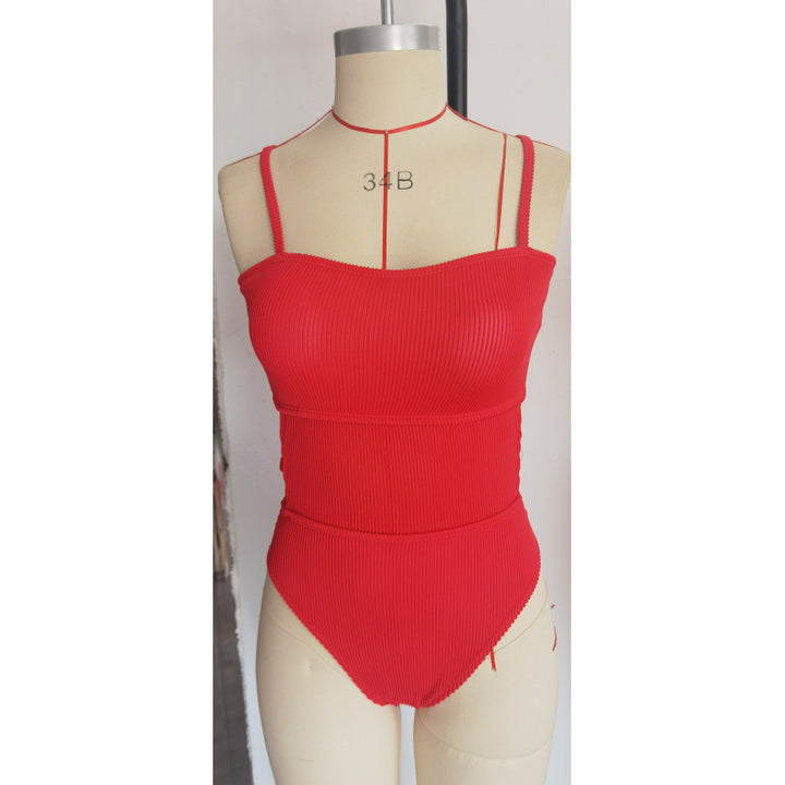 Damen Einteiler Badeanzug mit elegantem Rippendesign und figurschmeichelnder Silhouette Echo Archiv