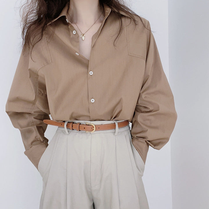 Damen Elegante und lässige Oversized Hemdbluse Echoarchiv