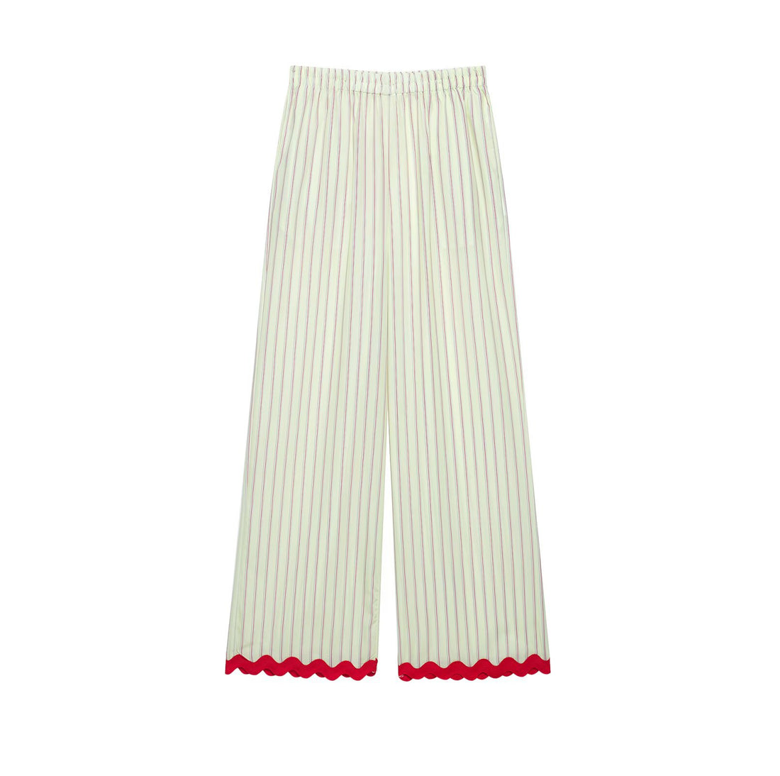 Damen weite Pyjamahose mit elastischem Bund und gewelltem Saum Echo Archiv