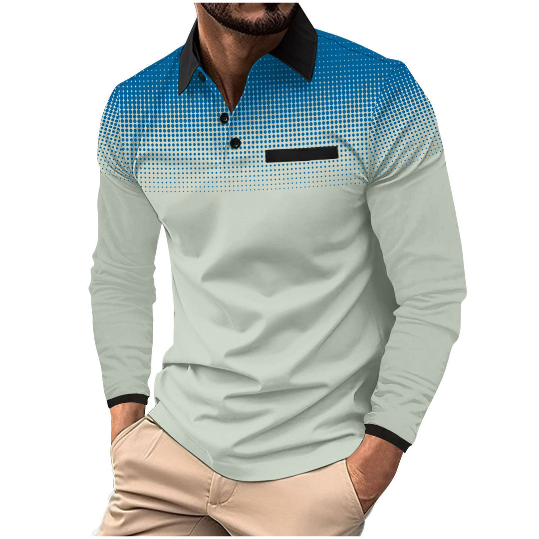 Herren Poloshirt mit modernem grafischen Design Echoarchiv