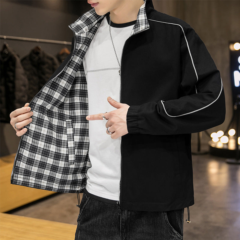 Herren Funktionsjacke mit atmungsaktiven Eigenschaften und stylischem Karomuster Echoarchiv