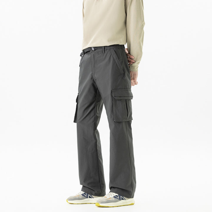Herren Utility-Cargohose im technischen Trekking-Stil mit integriertem Gürtel und Mehrfach‑Taschen Echo Archiv