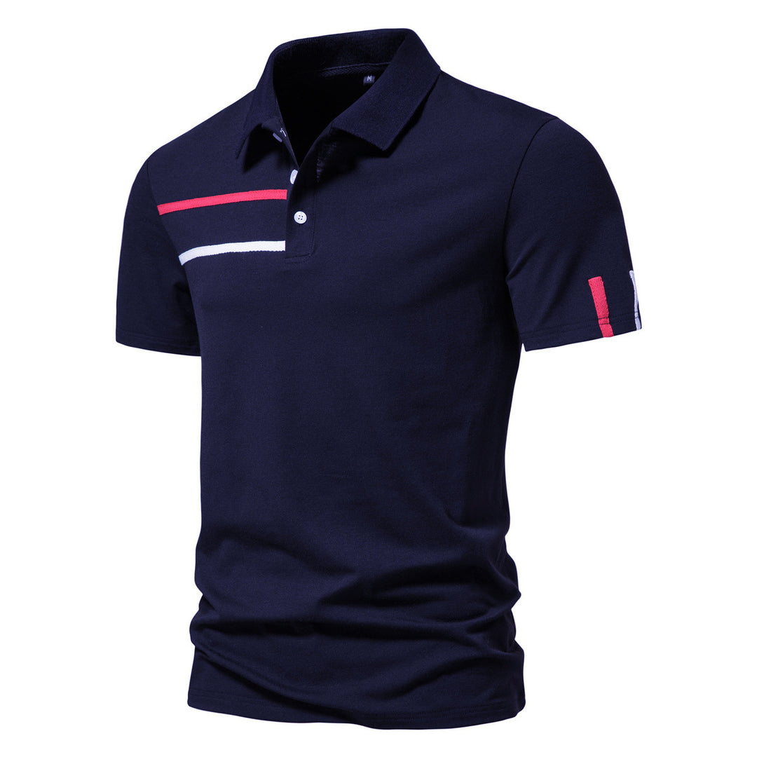 Herren Poloshirt mit kreativem Farbdesign und modischen Akzenten Echoarchiv