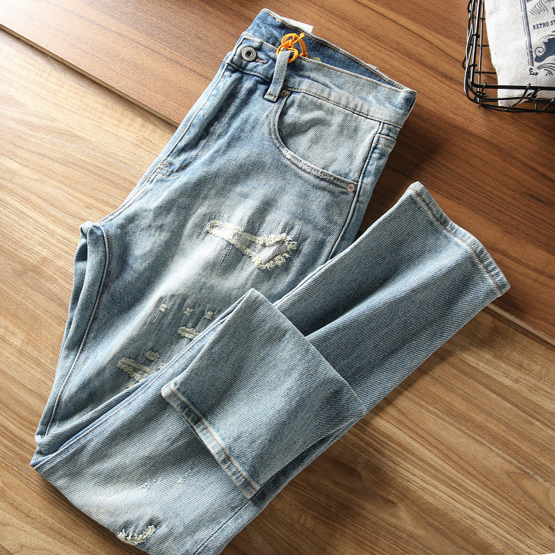 Herren Designer Jeans mit Destroyed-Details Echo Archiv