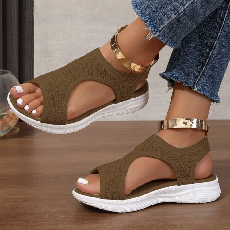 Damen Sportliche Strick-Sandalen mit atmungsaktivem Obermaterial und dämpfender Laufsohle – Sorelia