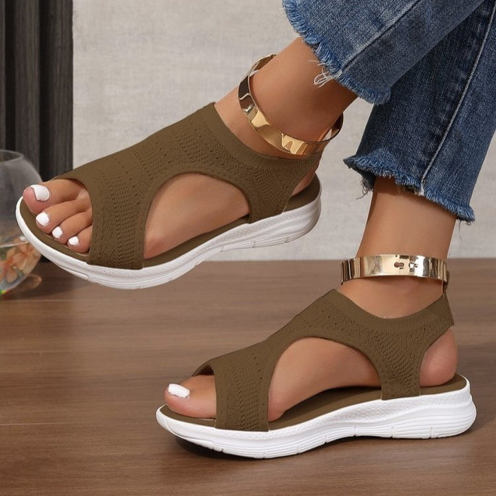 Damen Sportliche Strick-Sandalen mit atmungsaktivem Obermaterial und dämpfender Laufsohle – Sorelia
