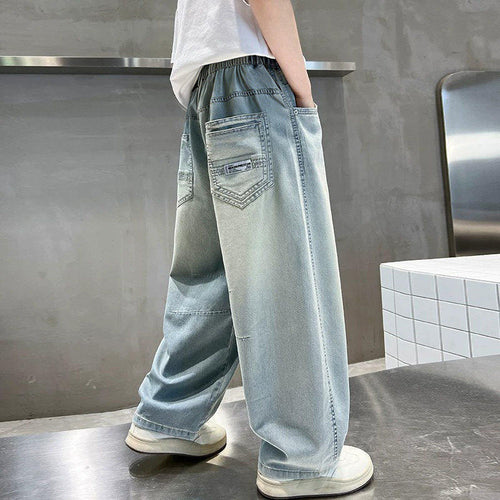 Damen Locker geschnittene Jeanshose mit elastischem Bund Echo Archiv
