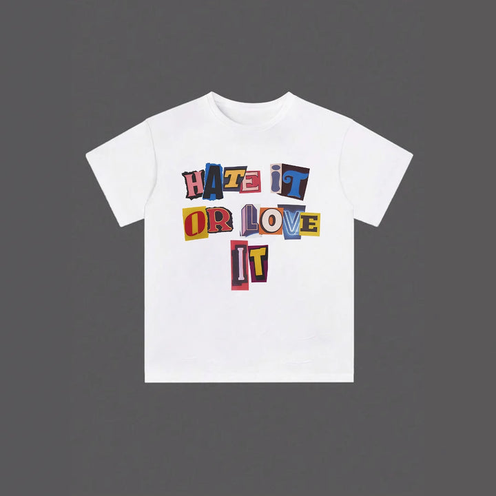Damen T-Shirt mit auffälligem Schriftzug und lockerer Passform Echo Archiv