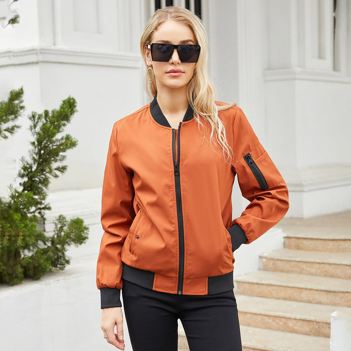 Damen nan leichte Bomberjacke mit Ärmeltasche, kontrastbündchen und sportiver Passform Echo Archiv