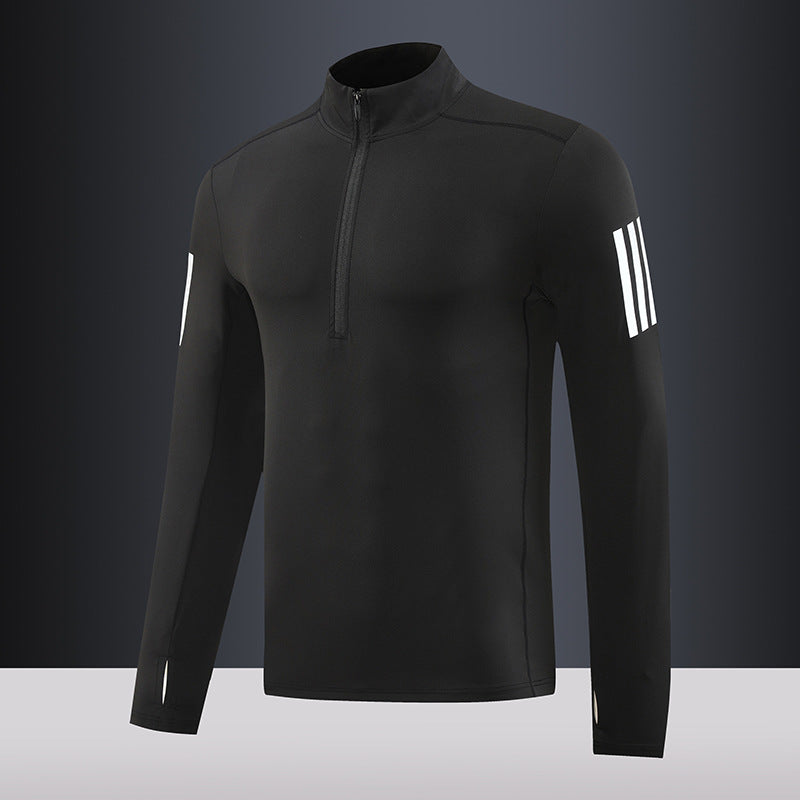 Herren Funktions-Thermo-Langarmshirt mit kurzem Reißverschluss Echoarchiv