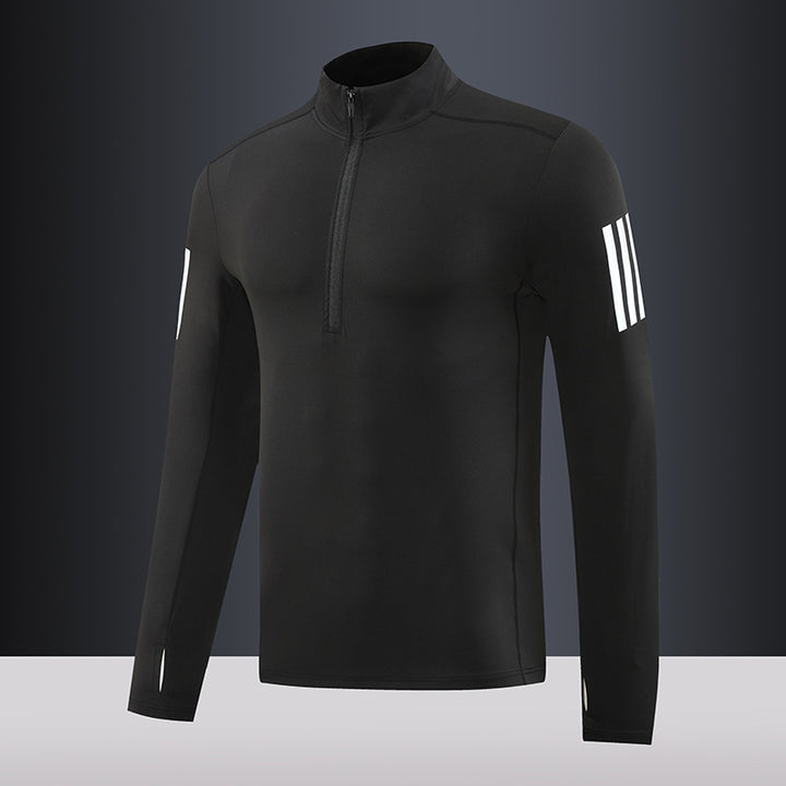 Herren Funktions-Thermo-Langarmshirt mit kurzem Reißverschluss Echoarchiv