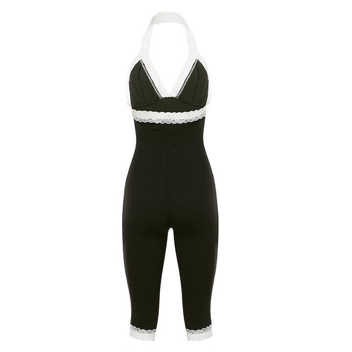 Damen Jumpsuit mit Spitzenakzenten und figurformendem Schnitt Echo Archiv