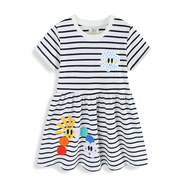 Mädchen Freizeitkleid mit niedlichen tierischen Applikationen Echo Archiv