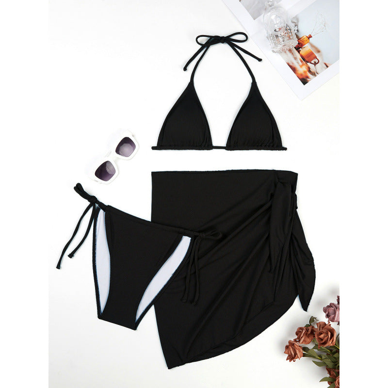 Damen Triangel-Bikini-Set mit elegantem Wickelrock und verstellbaren Trägern Echo Archiv